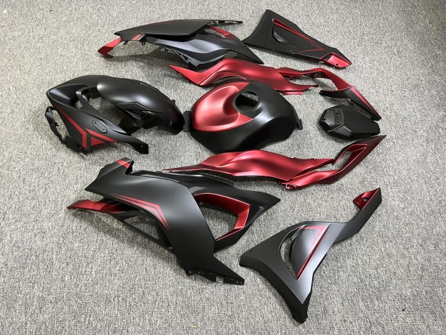 Purchase 2023-2026 Matte Black & Red Kawasaki ZX6R Motorcycle Fairings UK