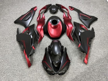 Purchase 2023-2026 Matte Black & Red Kawasaki ZX6R Motorcycle Fairings UK