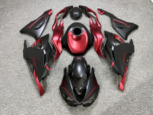 Purchase 2023-2026 Matte Black & Red Kawasaki ZX6R Motorcycle Fairings UK