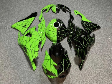 Purchase 2023-2026 Glossy Green & Black Split Pattern Kawasaki ZX6R Motorcycle Fairings UK