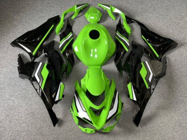 Purchase 2023-2026 Glossy Green & Black with Grey & White Kawasaki ZX6R Motorcycle Fairings UK