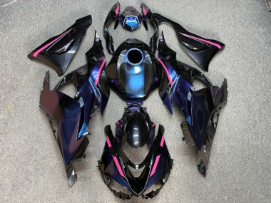 Purchase 2023-2026 Glossy Blue Chameleon & Black with Pink Kawasaki ZX114R Motorcycle Fairings UK