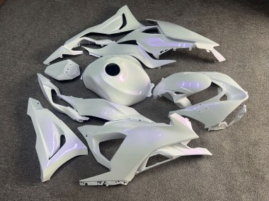 Purchase 2023-2026 Glossy Pearl White with Purple Flakes Kawasaki ZX6R Motorcycle Fairings UK