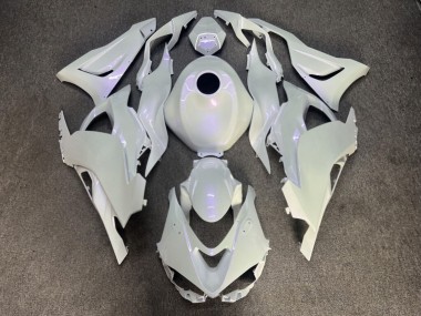Purchase 2023-2026 Glossy Pearl White with Purple Flakes Kawasaki ZX6R Motorcycle Fairings UK