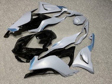 Purchase 2023-2026 Nardo Grey & Black with Sky Blue Kawasaki ZX6R Motorcycle Fairings UK