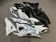 Purchase 2023-2026 Glossy Black & White with Blue Cherry Blossom Split Kawasaki ZX6R Motorcycle Fairings UK