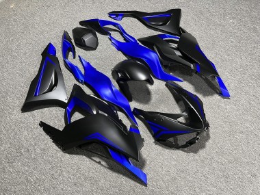 Purchase 2023-2026 Matte Black & Blue Kawasaki ZX6R Motorcycle Fairings UK