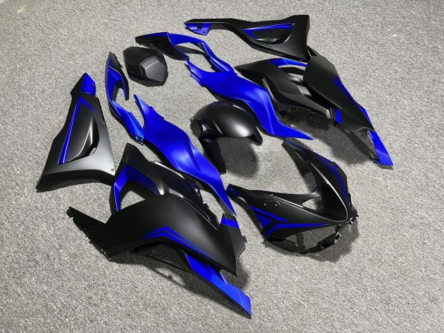 Purchase 2023-2026 Matte Black & Blue Kawasaki ZX6R Motorcycle Fairings UK