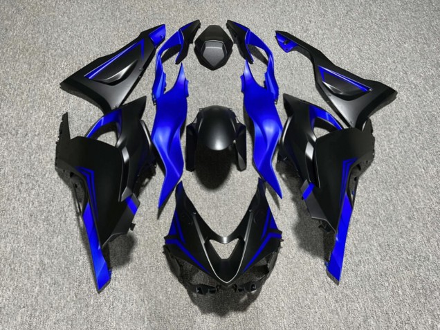 Purchase 2023-2026 Matte Black & Blue Kawasaki ZX6R Motorcycle Fairings UK