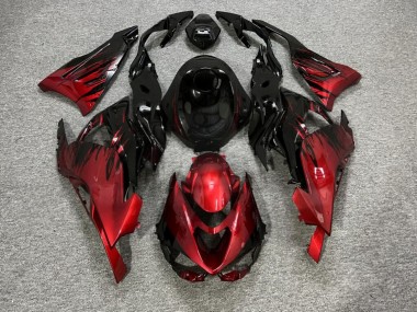 Purchase 2023-2026 Glossy Black Candy Red Splash Kawasaki ZX114R Motorcycle Fairings UK