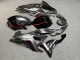 Purchase 2023-2026 Glossy Black with Grey & Red Kawasaki ZX6R Motorcycle Fairings UK