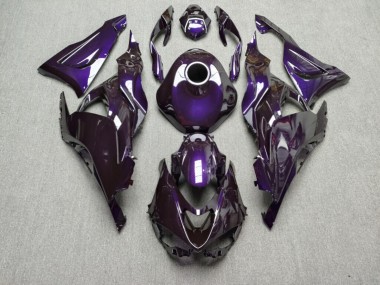 Purchase 2023-2026 Glossy Purple Carbon Fiber Style Kawasaki ZX6R Motorcycle Fairings UK