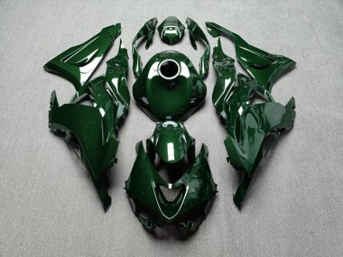 Purchase 2023-2026 Glossy Green Carbon Fiber Style Kawasaki ZX6R Motorcycle Fairings UK