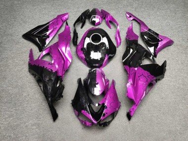 Purchase 2023-2026 Glossy Black Pink Wreckage Kawasaki ZX114R Motorcycle Fairings UK