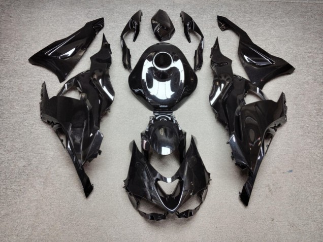 Purchase 2023-2026 Glossy Metallic Black Kawasaki ZX6R Motorcycle Fairings UK