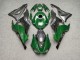 Purchase 2023-2026 Glossy Black Green Carbon Fiber Style Kawasaki ZX6R Motorcycle Fairings UK