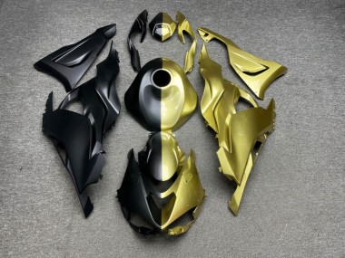 Purchase 2023-2026 Matte Black Glossy Gold Split Kawasaki ZX6R Motorcycle Fairings UK