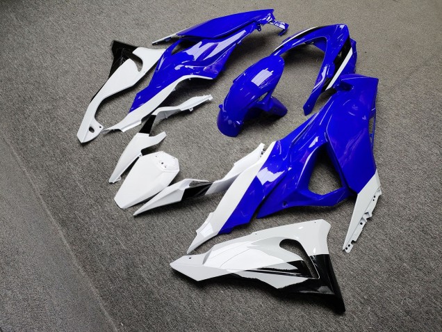 Purchase 2023-2026 Glossy Blue & White with Black Kawasaki ZX6R Motorcycle Fairings UK