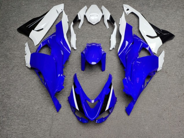 Purchase 2023-2026 Glossy Blue & White with Black Kawasaki ZX6R Motorcycle Fairings UK