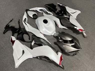 Purchase 2023-2026 Pearl White Glossy Grey Red Kawasaki ZX6R Motorcycle Fairings UK