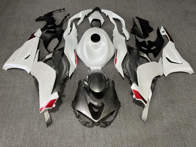 Purchase 2023-2026 Pearl White Glossy Grey Red Kawasaki ZX6R Motorcycle Fairings UK