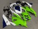 Purchase 2023-2026 Glossy Green & White with Blue Kawasaki ZX6R Motorcycle Fairings UK