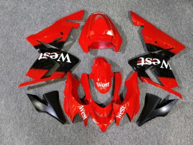 Purchase 2004-2005 Glossy Red Black West Kawasaki ZX10R Motorcycle Fairings UK