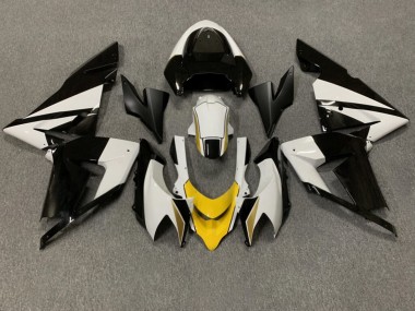 Purchase 2004-2005 Glossy Black White Yellow Kawasaki ZX10R Motorcycle Fairings UK