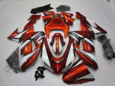 Purchase 2006-2007 Burnt Orange White Kawasaki ZX10R Motorcycle Fairings UK