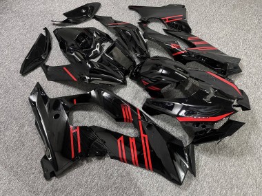 Purchase 2021-2026 Glossy Black & Red Kawasaki ZX10R Motorcycle Fairings UK