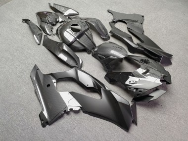 Purchase 2021-2026 Matte & Glossy Black with Carbon Fiber Style Kawasaki ZX10R Motorcycle Fairings UK