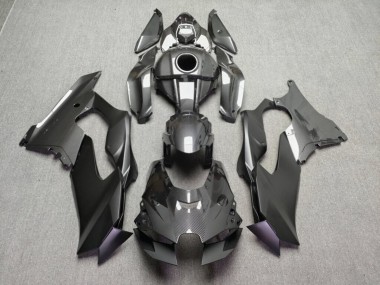 Purchase 2021-2026 Matte & Glossy Black with Carbon Fiber Style Kawasaki ZX10R Motorcycle Fairings UK