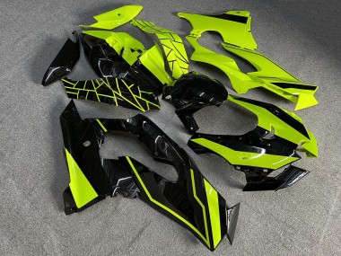 Purchase 2021-2026 Glossy Black Green Split Design Kawasaki ZX10R Motorcycle Fairings UK