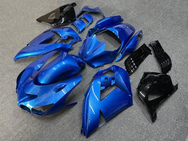 Purchase 2006-2011 Glossy Electric Blue Black Kawasaki ZX14R ZZR1400 Motorcycle Fairings UK