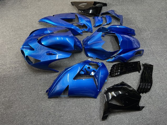Purchase 2006-2011 Glossy Electric Blue Black Kawasaki ZX14R ZZR1400 Motorcycle Fairings UK