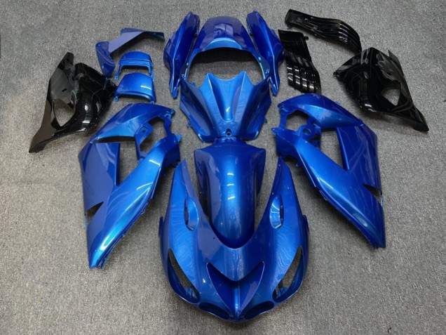 Purchase 2006-2011 Glossy Electric Blue Black Kawasaki ZX14R ZZR1400 Motorcycle Fairings UK