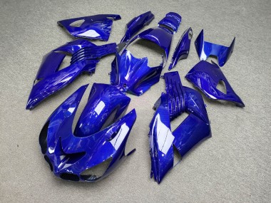 Purchase 2006-2011 Glossy Blue Carbon Fiber Style Kawasaki ZX14R ZZR1400 Motorcycle Fairings UK