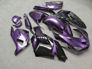 Purchase 2006-2011 Glossy Purple & Black Kawasaki ZX14R ZZR1400 Motorcycle Fairings UK