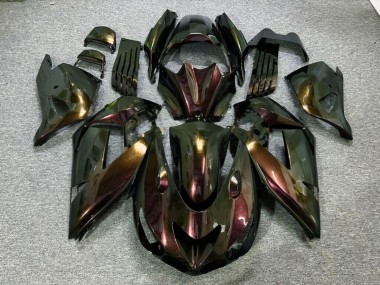 Purchase 2006-2011 Glossy Green Chameleon Kawasaki ZX14R ZZR1400 Motorcycle Fairings UK