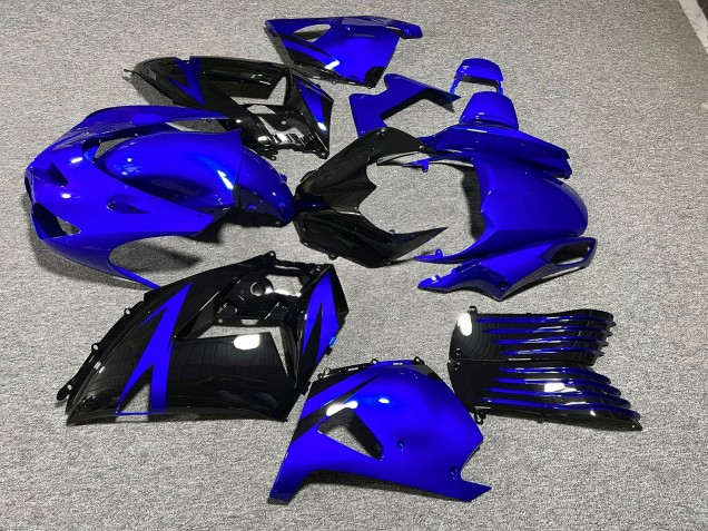 Purchase 2006-2011 Glossy Deep Blue Black Kawasaki ZX14R ZZR1400 Motorcycle Fairings UK