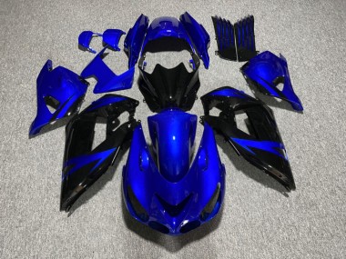 Purchase 2006-2011 Glossy Deep Blue Black Kawasaki ZX14R ZZR1400 Motorcycle Fairings UK
