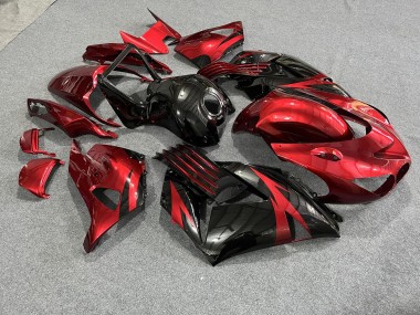 Purchase 2006-2011 Glossy Red Black Kawasaki ZX14R ZZR1400 Motorcycle Fairings UK