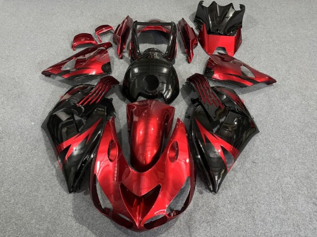 Purchase 2006-2011 Glossy Red Black Kawasaki ZX14R ZZR1400 Motorcycle Fairings UK