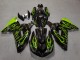 Purchase 2006-2011 Glossy Black Light Green Flame Kawasaki ZX14R ZZR1400 Motorcycle Fairings UK