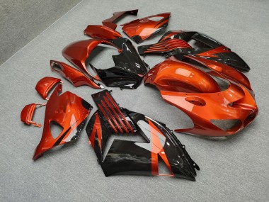 Purchase 2006-2011 Glossy Burnt Orange Black Kawasaki ZX14R ZZR1400 Motorcycle Fairings UK