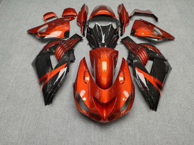 Purchase 2006-2011 Glossy Burnt Orange Black Kawasaki ZX14R ZZR1400 Motorcycle Fairings UK