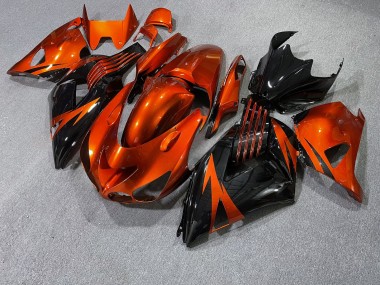 Purchase 2006-2011 Glossy Burnt Orange with Black Kawasaki ZX14R ZZR1400 Motorcycle Fairings UK
