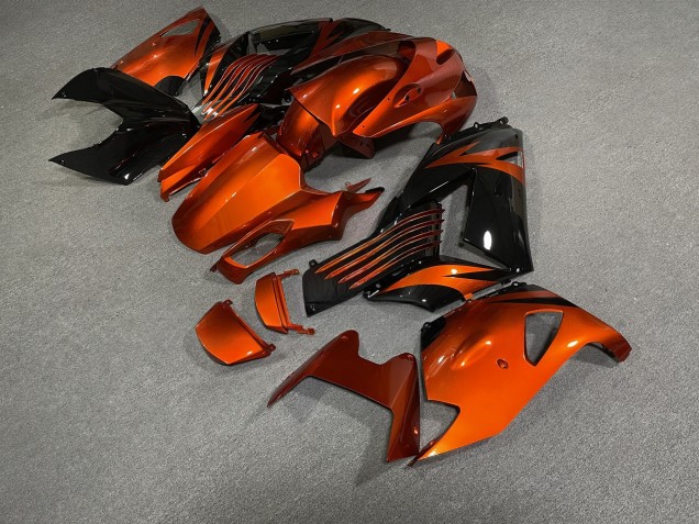 Purchase 2006-2011 Glossy Burnt Orange with Black Kawasaki ZX14R ZZR1400 Motorcycle Fairings UK