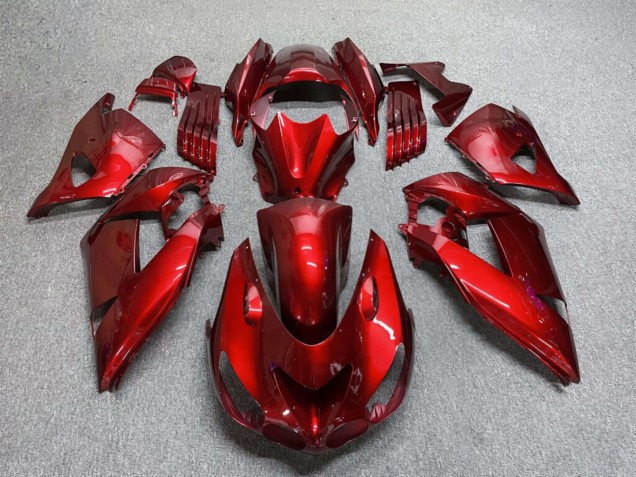 Purchase 2006-2011 Glossy Candy Red Kawasaki ZX14R ZZR1400 Motorcycle Fairings UK