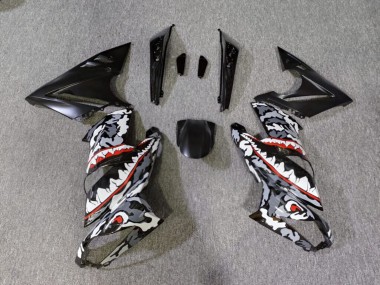 Purchase 2009-2011 Glossy Camo Shark Matte Black Kawasaki Ninja 650 EX650 Motorcycle Fairings UK